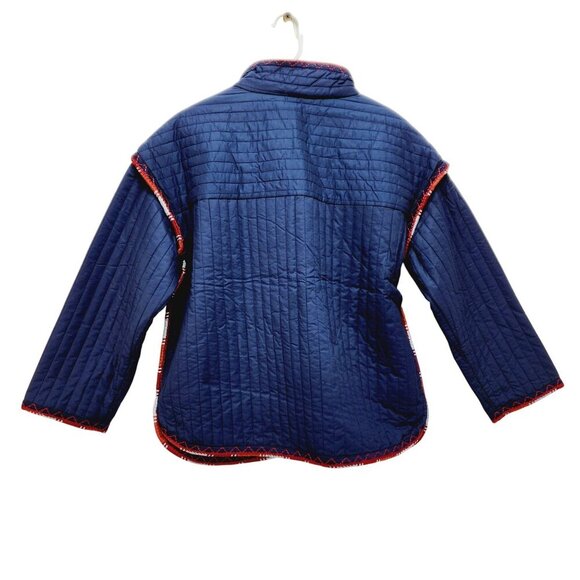 Democracy Womens Long Sleeve Quilted Jacket Midnight Blue Size M - Picture 3 of 14